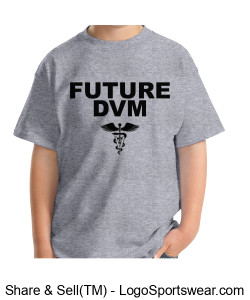 Kids "Future DVM" Shirt - Gray Design Zoom
